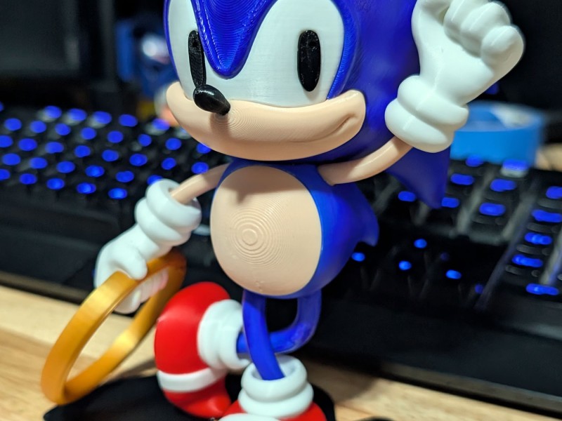 Sonic the Hedgehog 3D Printed Fan Art
